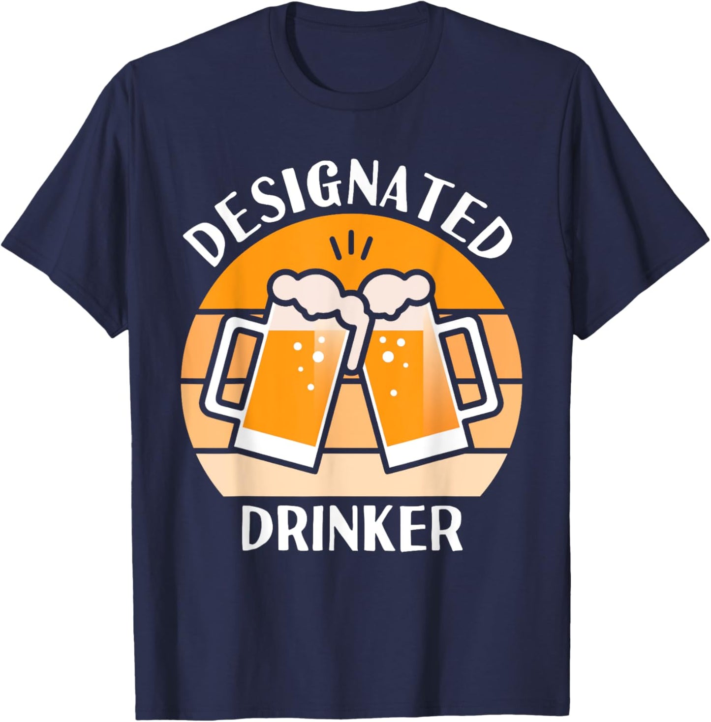 Designated Drinker Funny Beer Lover T-Shirt - T-Shirt | Navy
