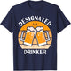 Designated Drinker Funny Beer Lover T-Shirt - T-Shirt | Navy