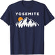 Retro Yosemite California Hiking National Park T-Shirt - T-Shirt | Navy