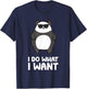 Funny Panda Lover I Do What I Want Funny Panda T-Shirt - T-Shirt | Navy