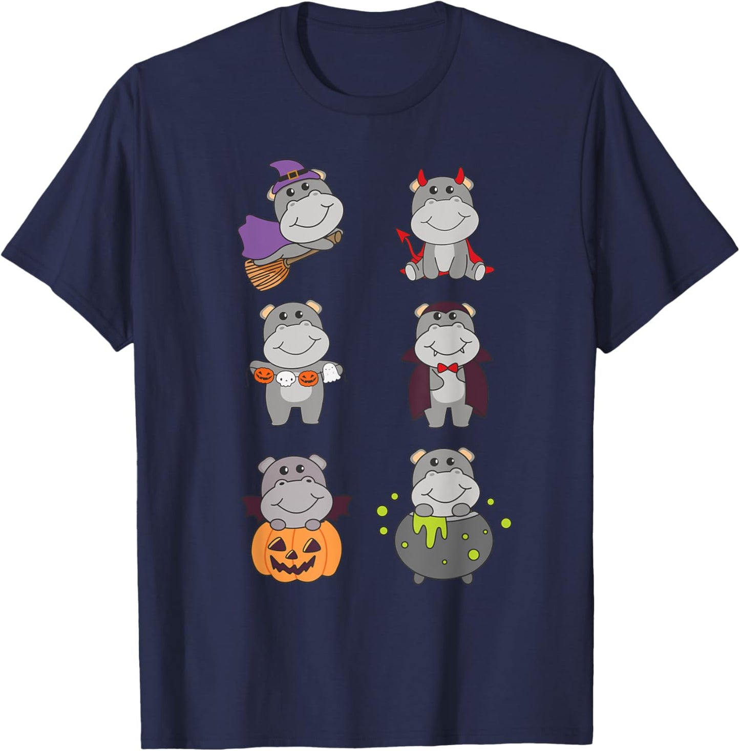 Hippo Halloween Costume Hippo Halloween T-Shirt - T-Shirt | Navy