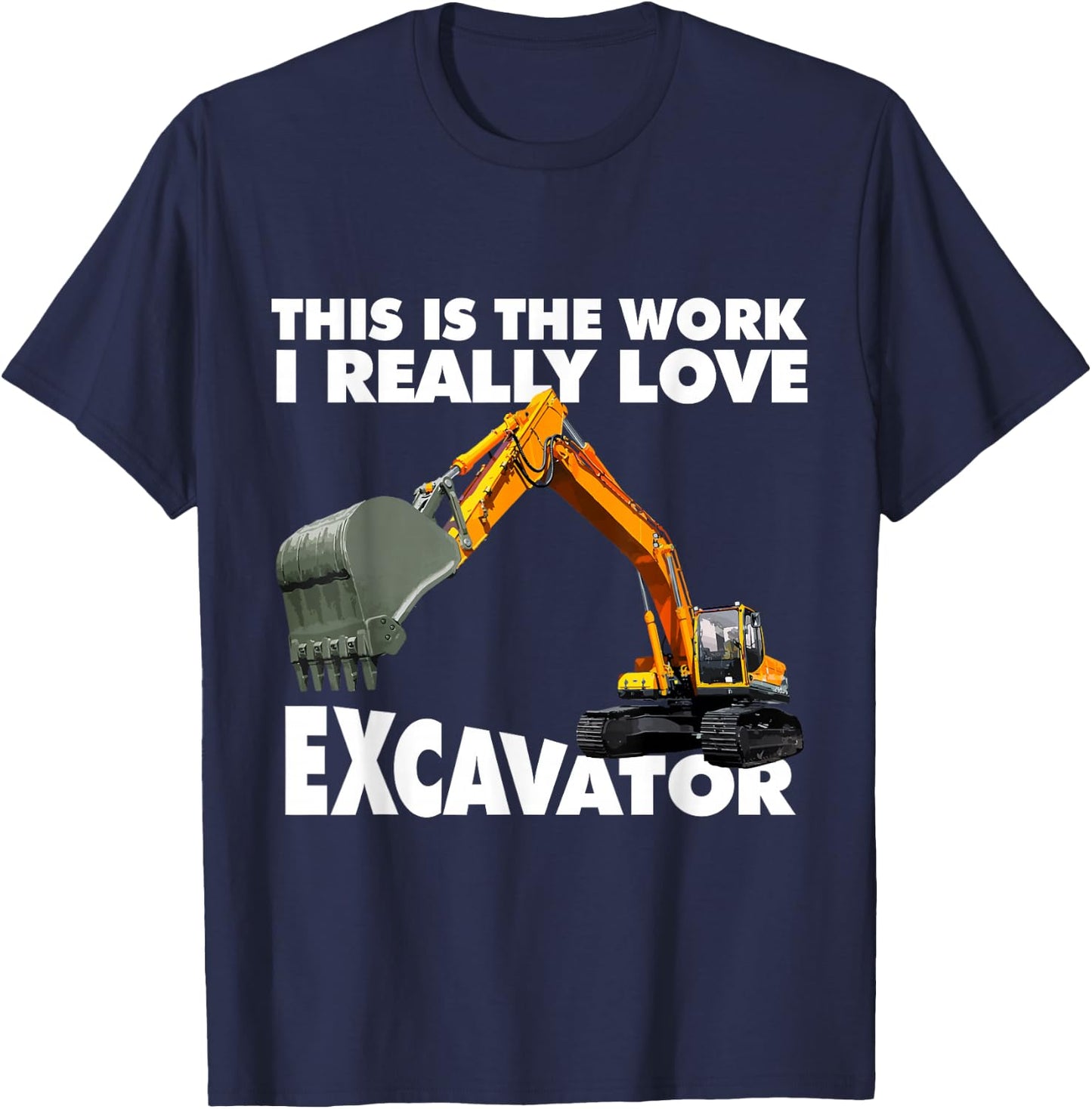 Excavator T-Shirt - T-Shirt | Navy