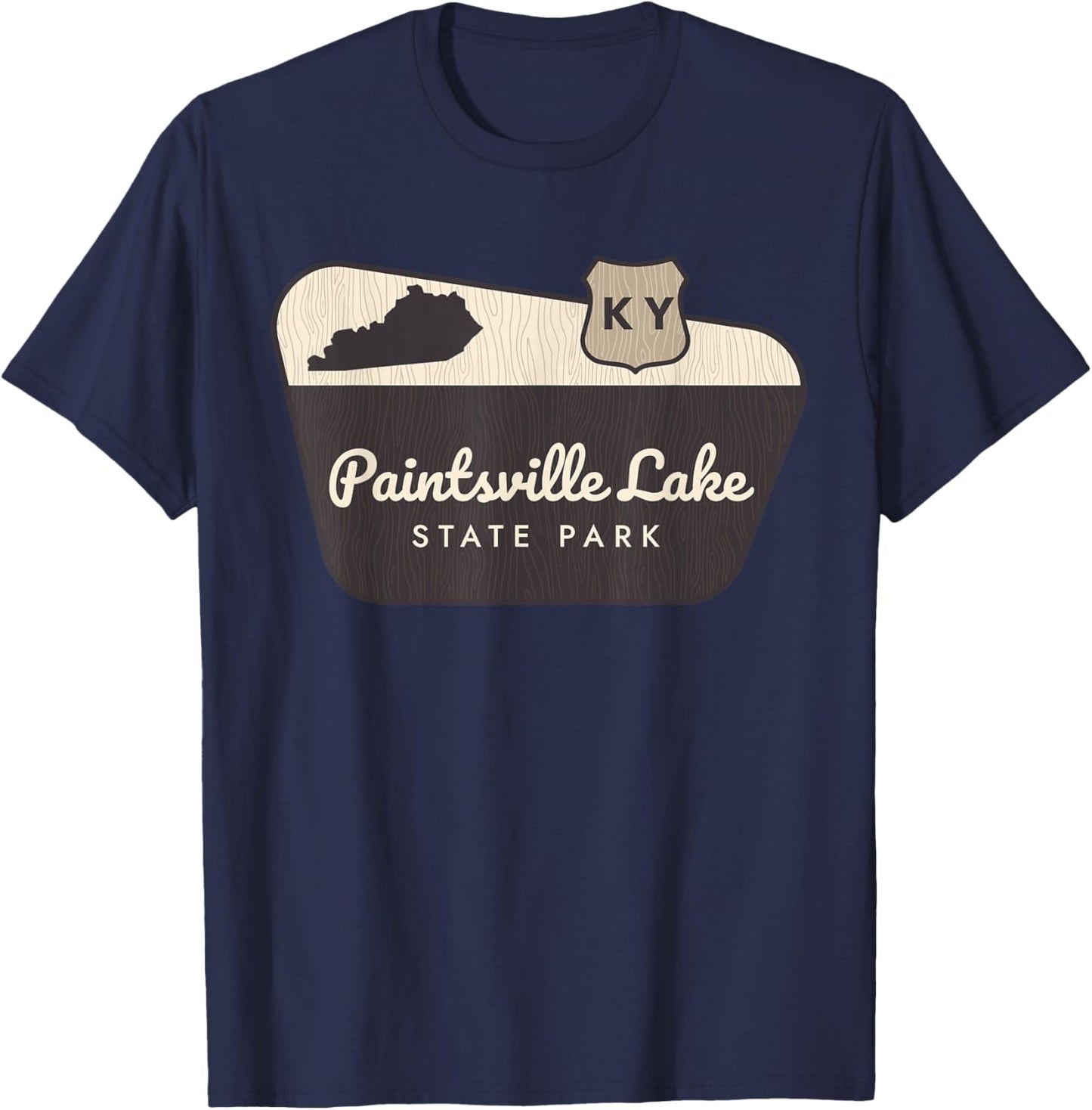 Paintsville Lake State Park Kentucky Welcome Sign Vacation T-Shirt - T-Shirt | Navy