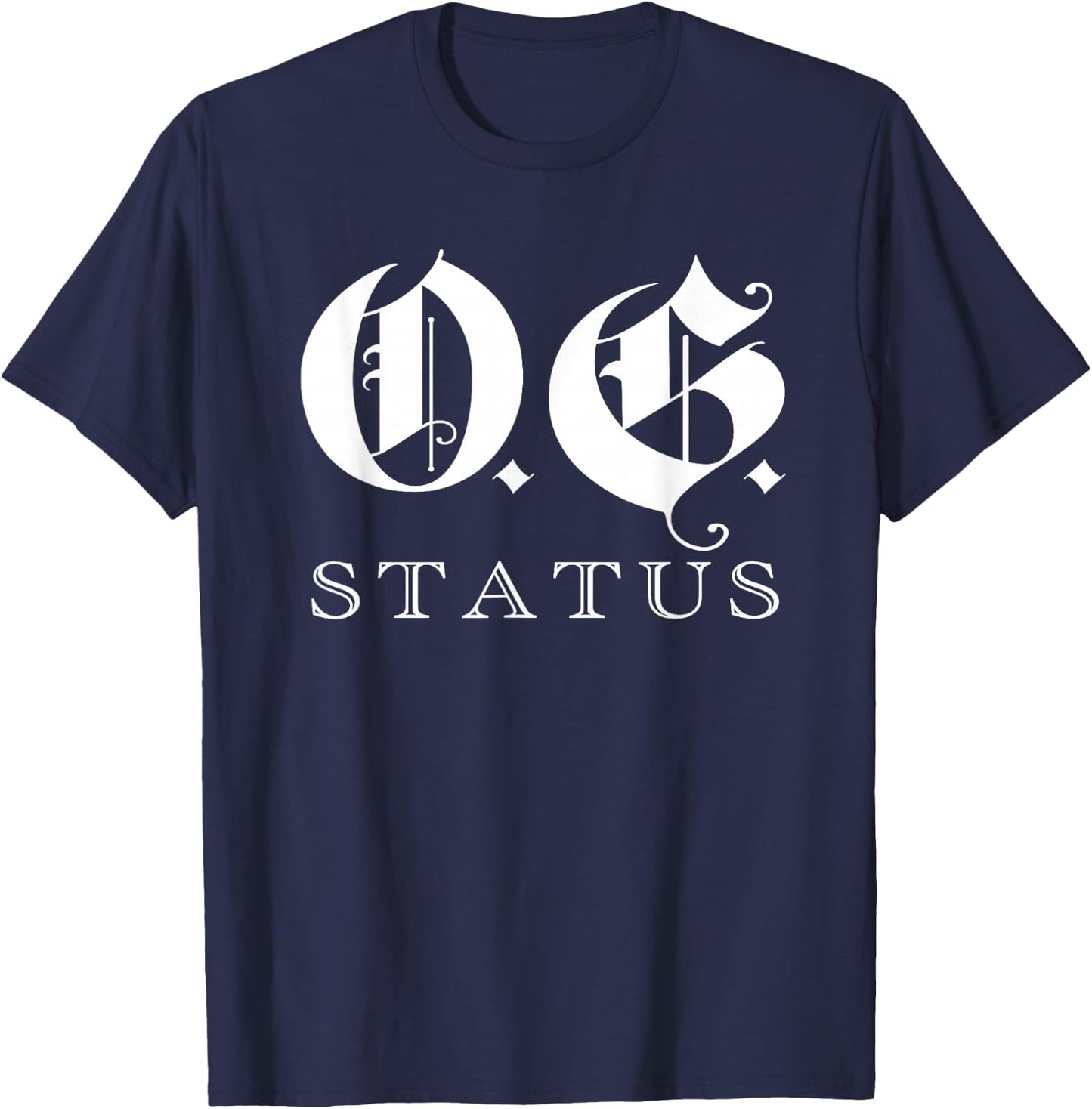 OG Original Gangster Gangsta O.G. Calligraphy Men Women T-Shirt - T-Shirt | Navy