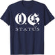 OG Original Gangster Gangsta O.G. Calligraphy Men Women T-Shirt - T-Shirt | Navy