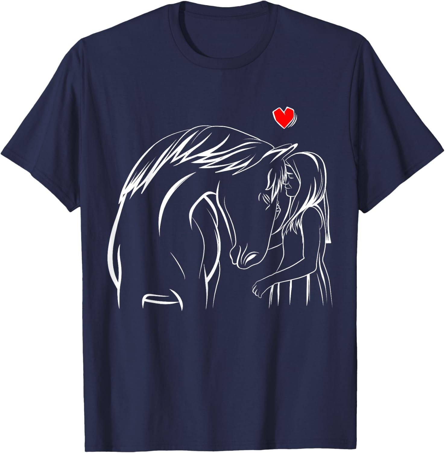 Horse Lover Girl Horseback Riding Women T-Shirt - T-Shirt | Navy