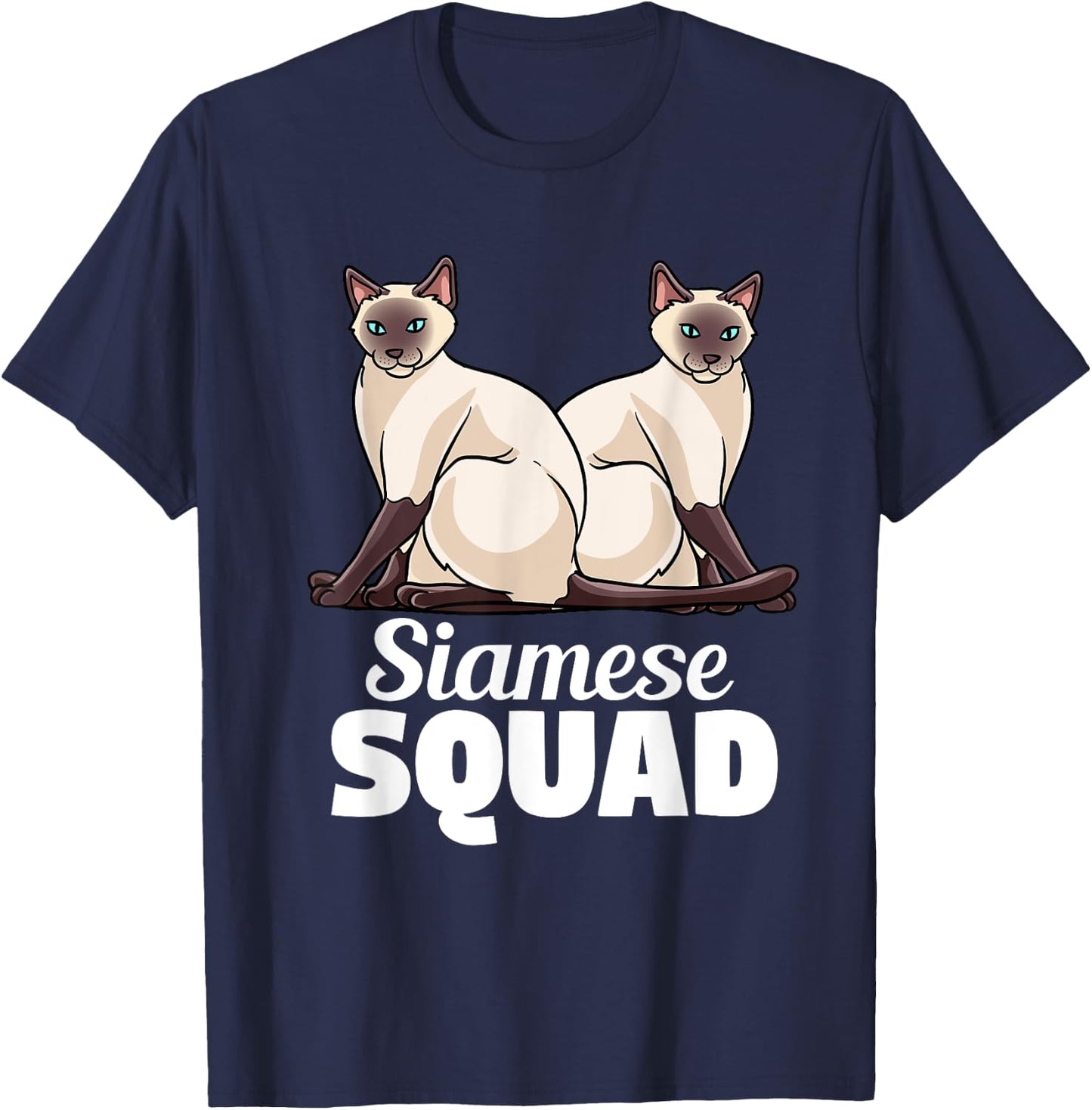 Siamese Cat Gift Men Kids - Love My Siamese Cat T-Shirt - T-Shirt | Navy