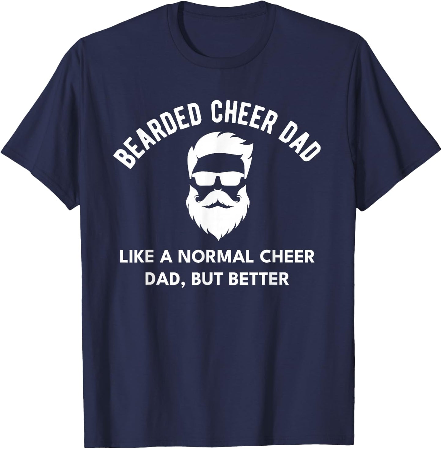 Cheer Dad Bearded Definition Cheerleading Funny T-Shirt - T-Shirt | Navy