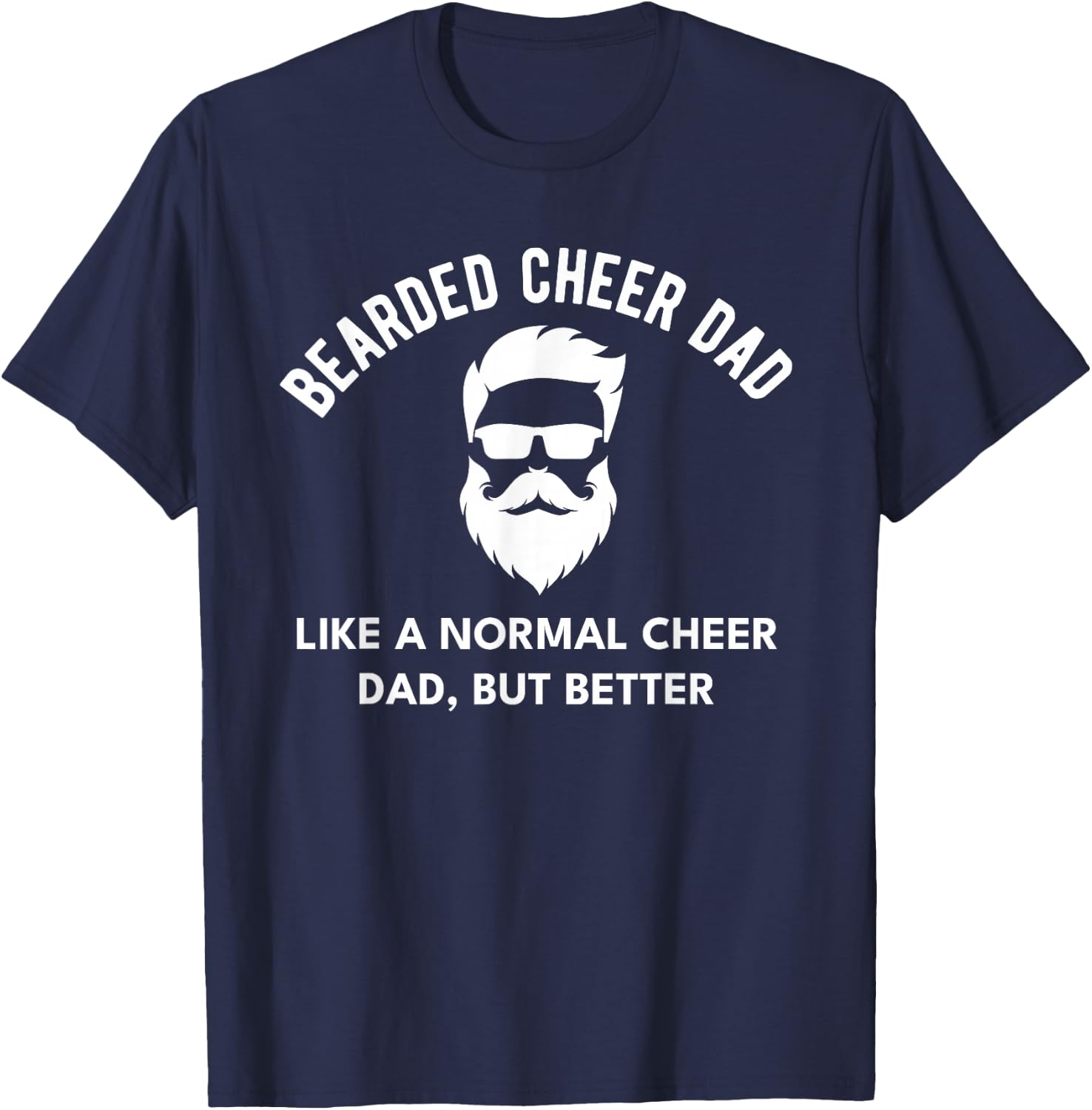 Cheer Dad Bearded Definition Cheerleading Funny T-Shirt - T-Shirt | Navy