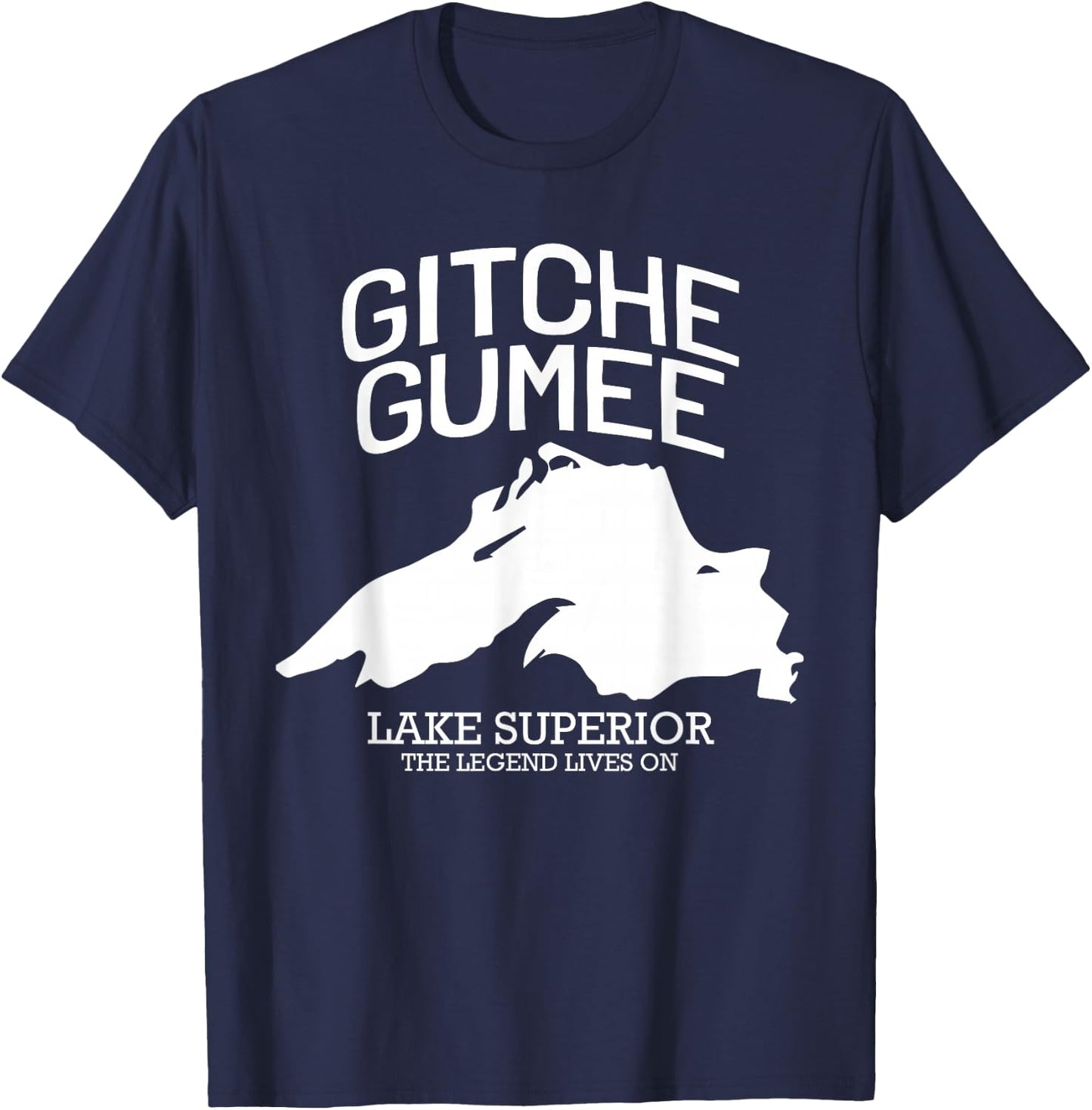 Superior, Great Lake, Gitche Gumee Apparel Lakes Gifts T-Shirt - T-Shirt | Navy