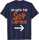 Lazy Halloween Costume for Couple I'm with The Sexy Ladybug T-Shirt - T-Shirt | Navy