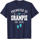 Promoted To Grampie Est 2026 New Grampie Funny Father's day T-Shirt - T-Shirt | Navy