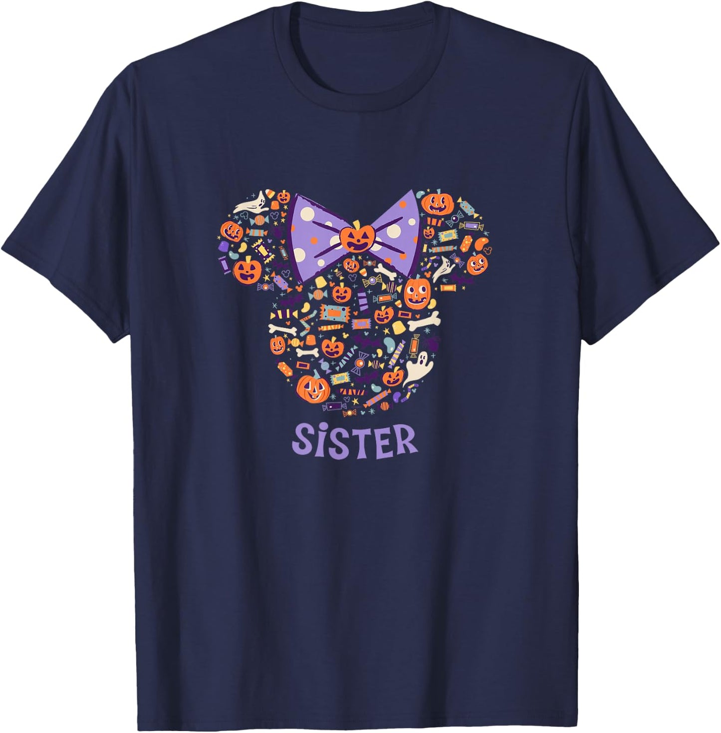 Disney Minnie Mouse Icon Halloween Sister T-Shirt - T-Shirt | Navy