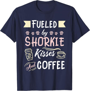 Shorkie Mom Coffee Lover Dog Pet Owner T-Shirt - T-Shirt | Navy