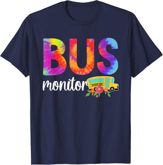 Bus Monitor Appreciation School Bus Monitor T-Shirt - T-Shirt | Navy