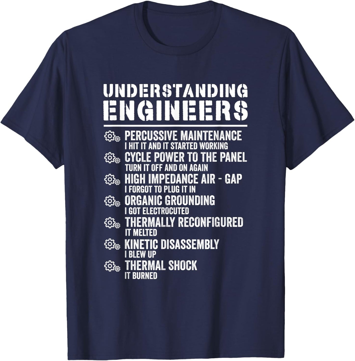 Explained Understanding Engineers Mechanical Engineering T-Shirt - T-Shirt | Navy