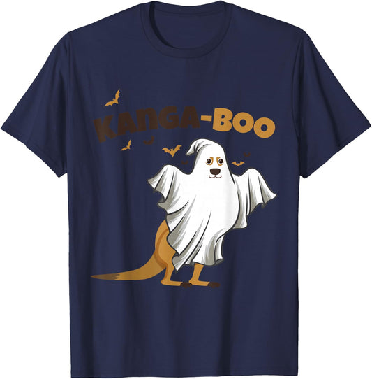 Kangaroo Lover Kanga boo animal Halloween kids Funny Ghost T-Shirt - T-Shirt | Navy