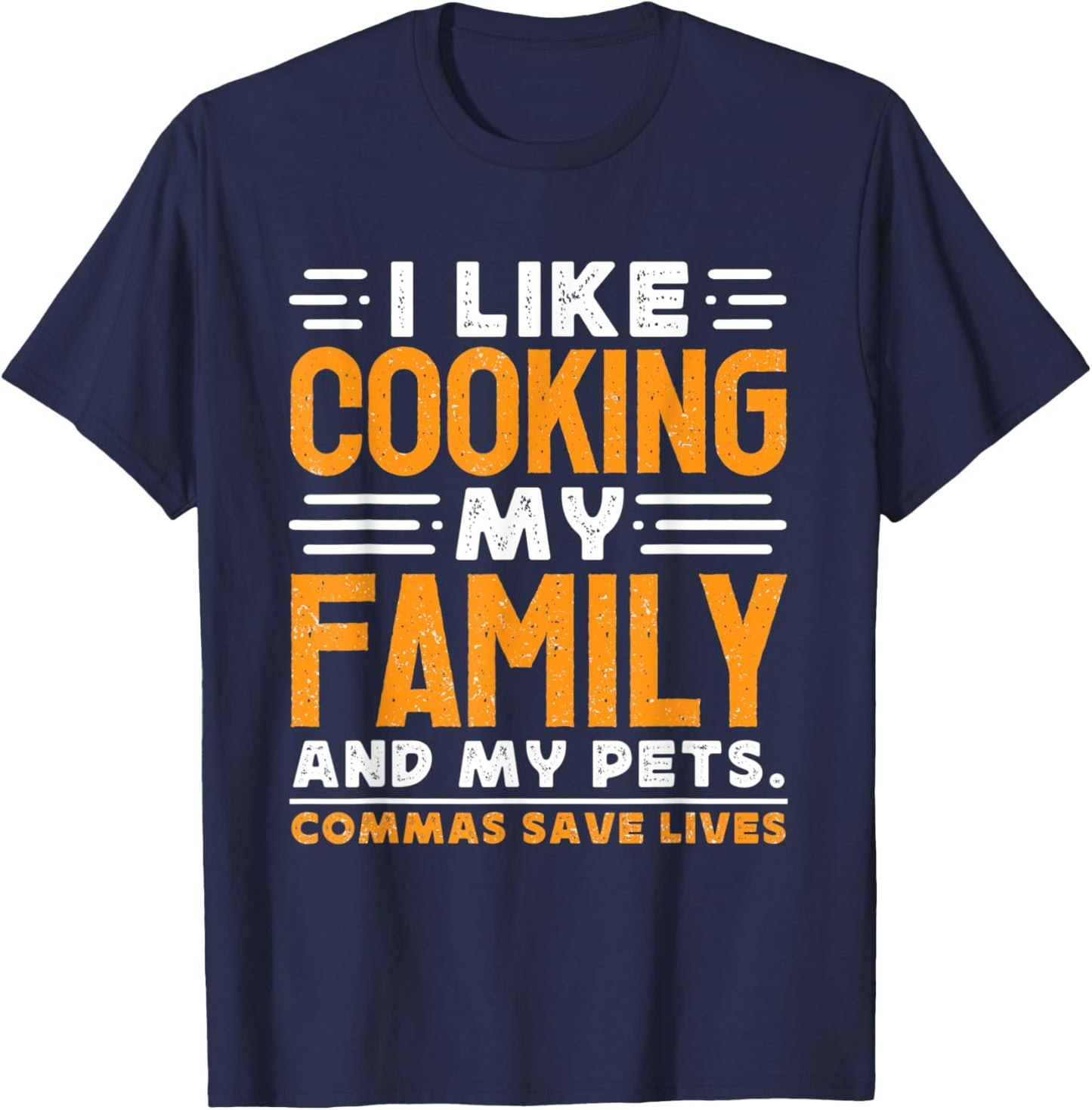 Grammar Police Grammar Teacher - Commas Save Lives Men Women T-Shirt - T-Shirt | Navy