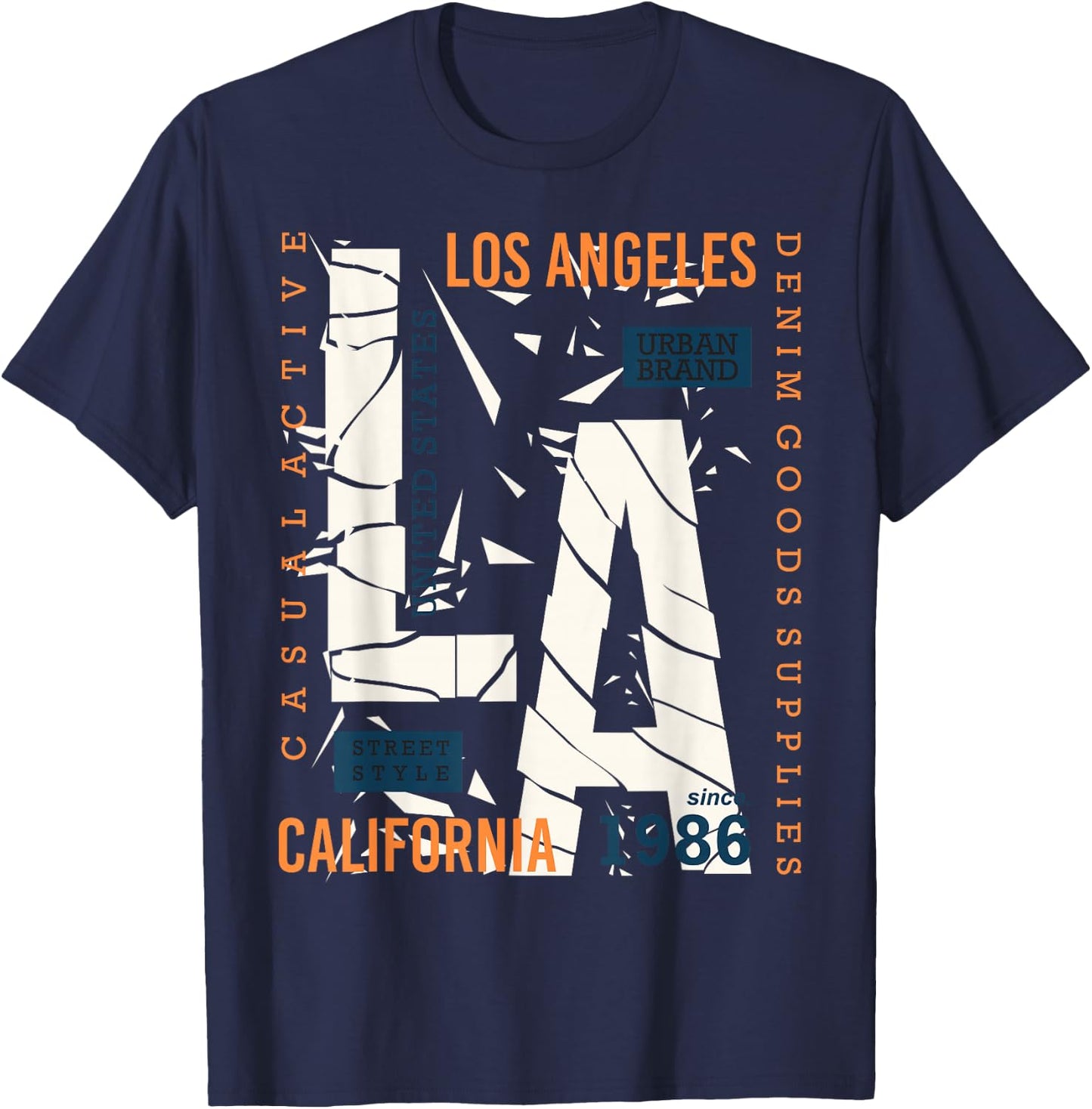 Los Angeles LA California T-Shirt - T-Shirt | Navy