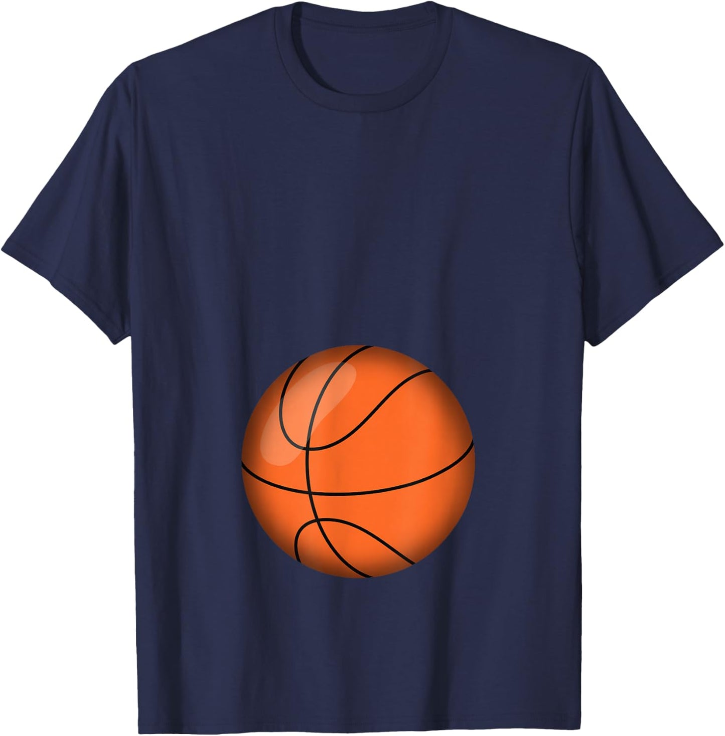 Funny Basketball Player Baby Belly Mum T-Shirt - T-Shirt | Navy