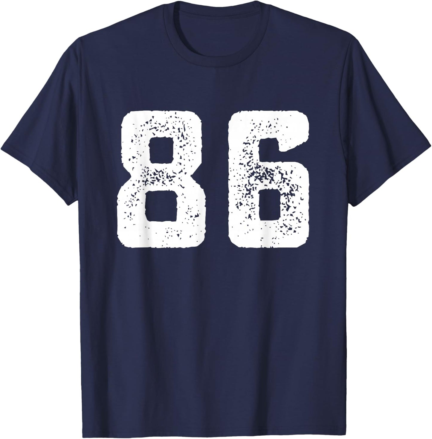 Number 86 Years Anniversary Sports Team Player T-Shirt - T-Shirt | Navy