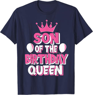 Son Of The Birthday Queen Celebration Family Matching T-Shirt - T-Shirt | Navy