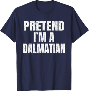 Pretend I'm A Dalmatian Easy Halloween Family Group Costume T-Shirt - T-Shirt | Navy