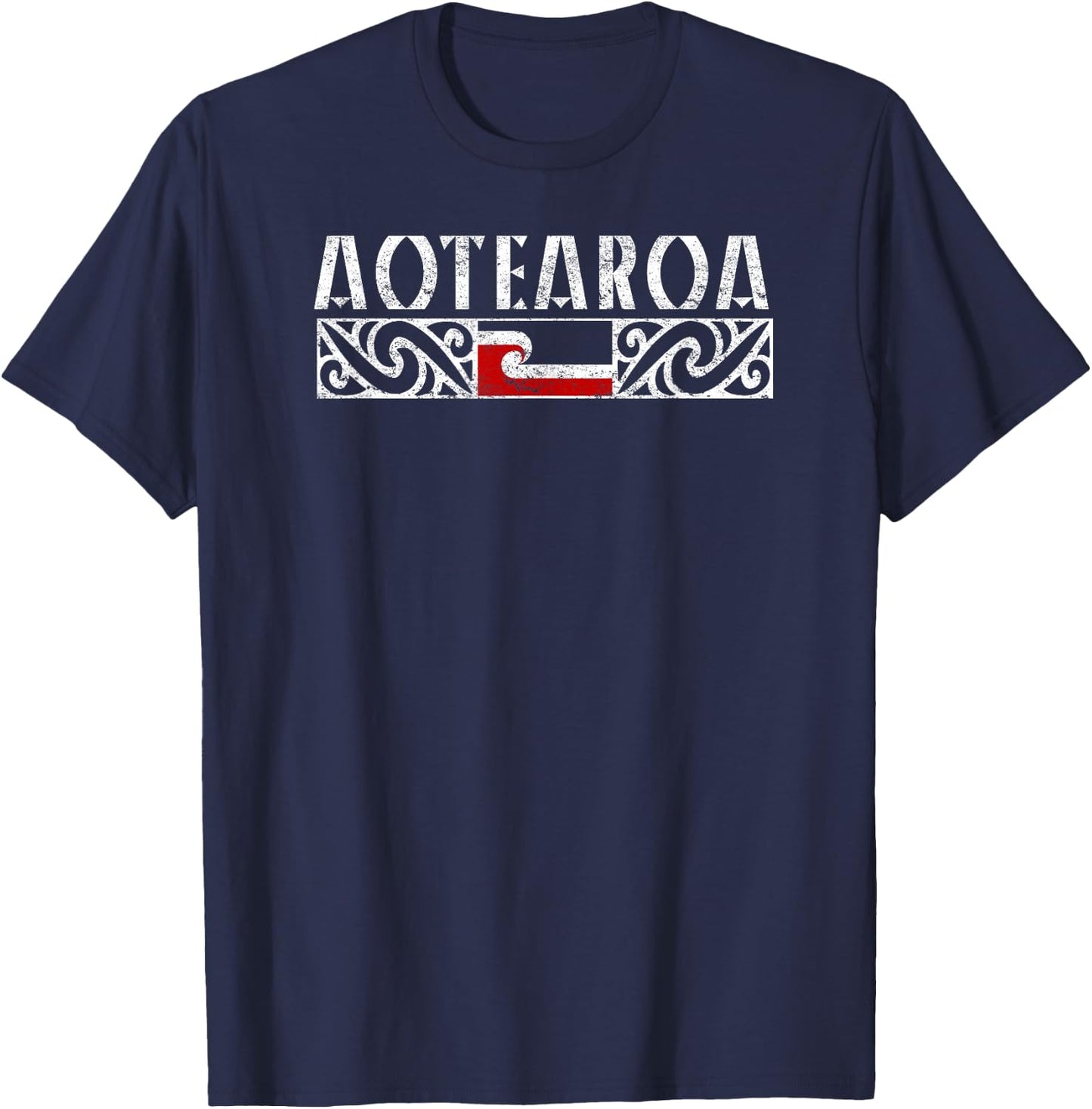 Aotearoa Maori Flag T-Shirt - T-Shirt | Navy