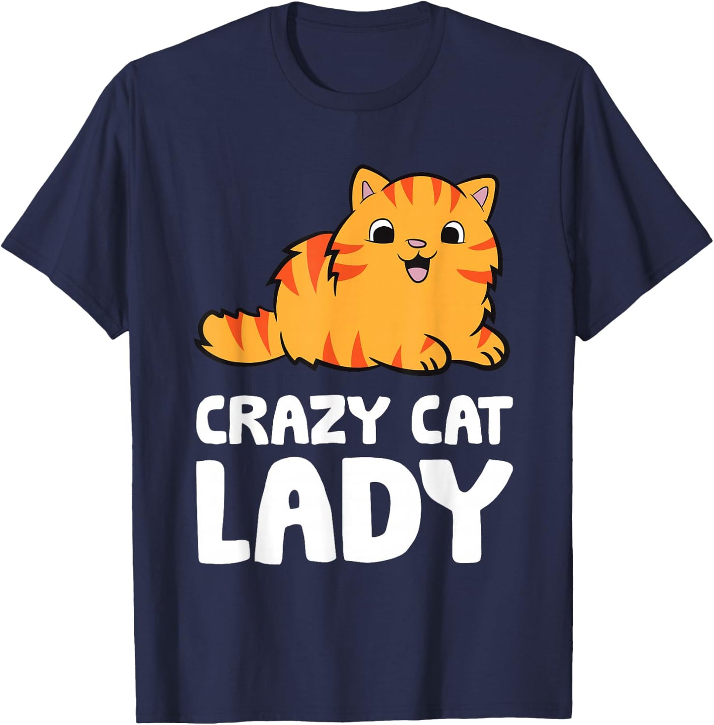 Crazy Cat Lady Pet Women Cat T-Shirt - T-Shirt | Navy
