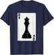Chess Queen Playing Card T-Shirt - T-Shirt | Navy