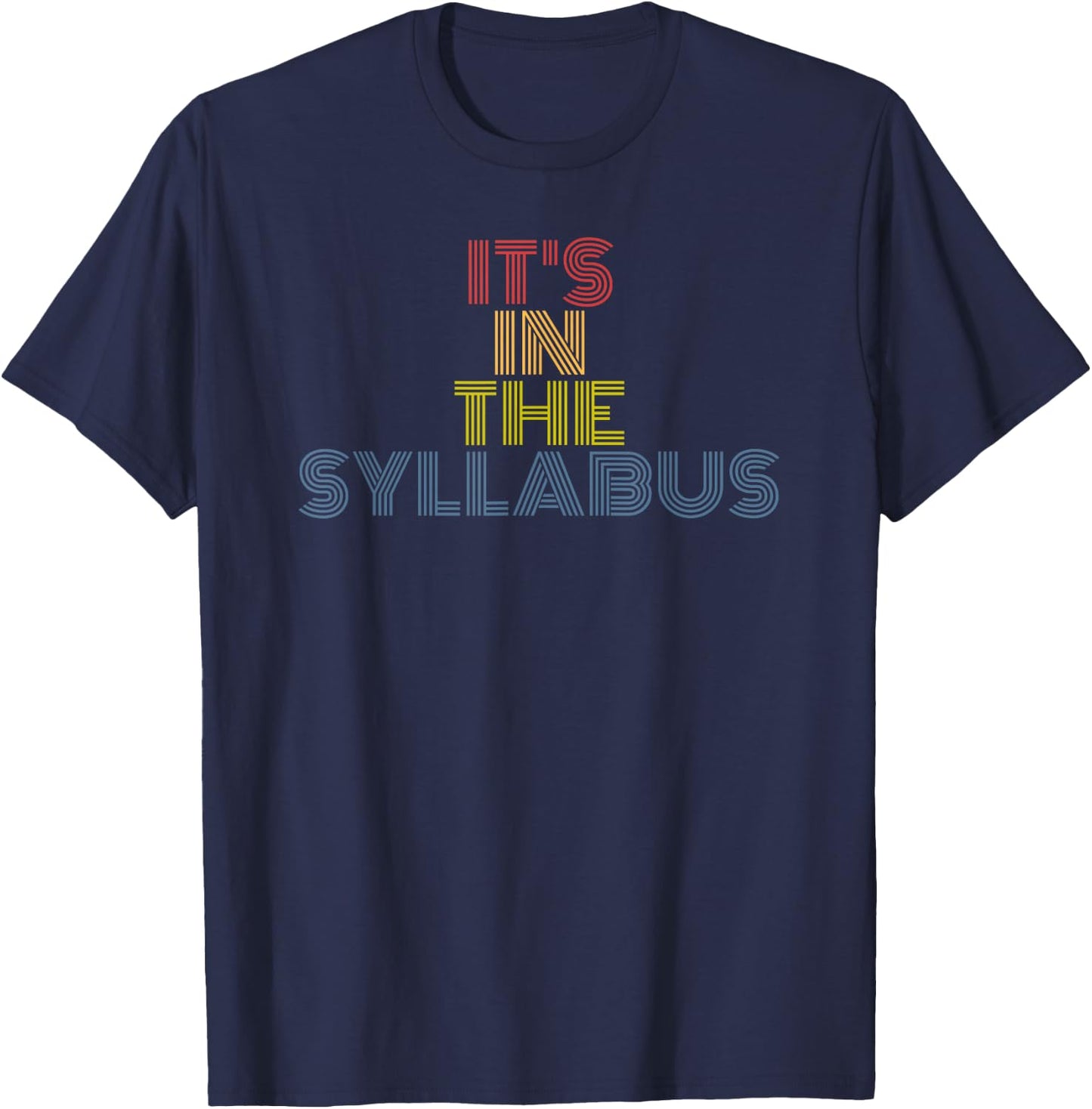 It's In The Syllabus retro 70s vintage T-Shirt - T-Shirt | Navy