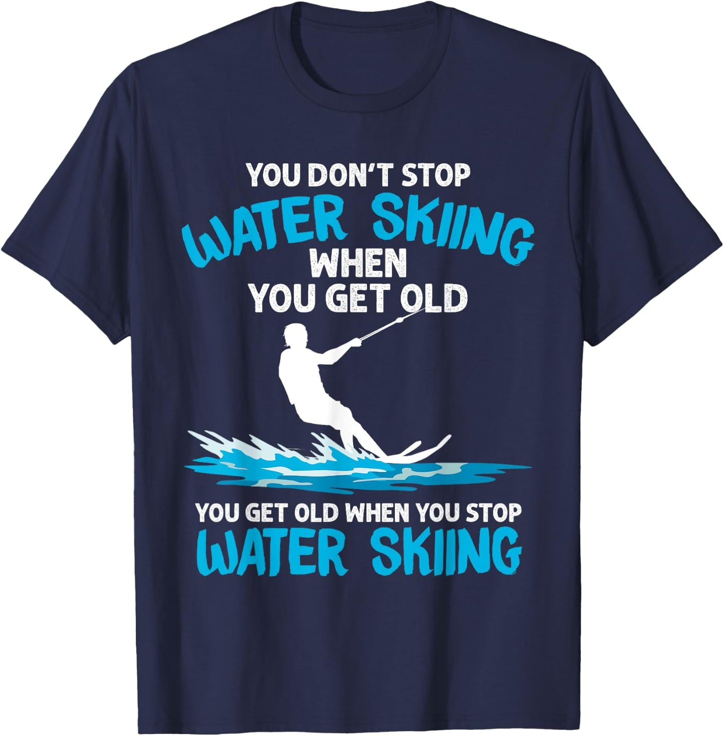 Funny Water Skiing Designs Women Water Skier Athlete T-Shirt - T-Shirt | Navy