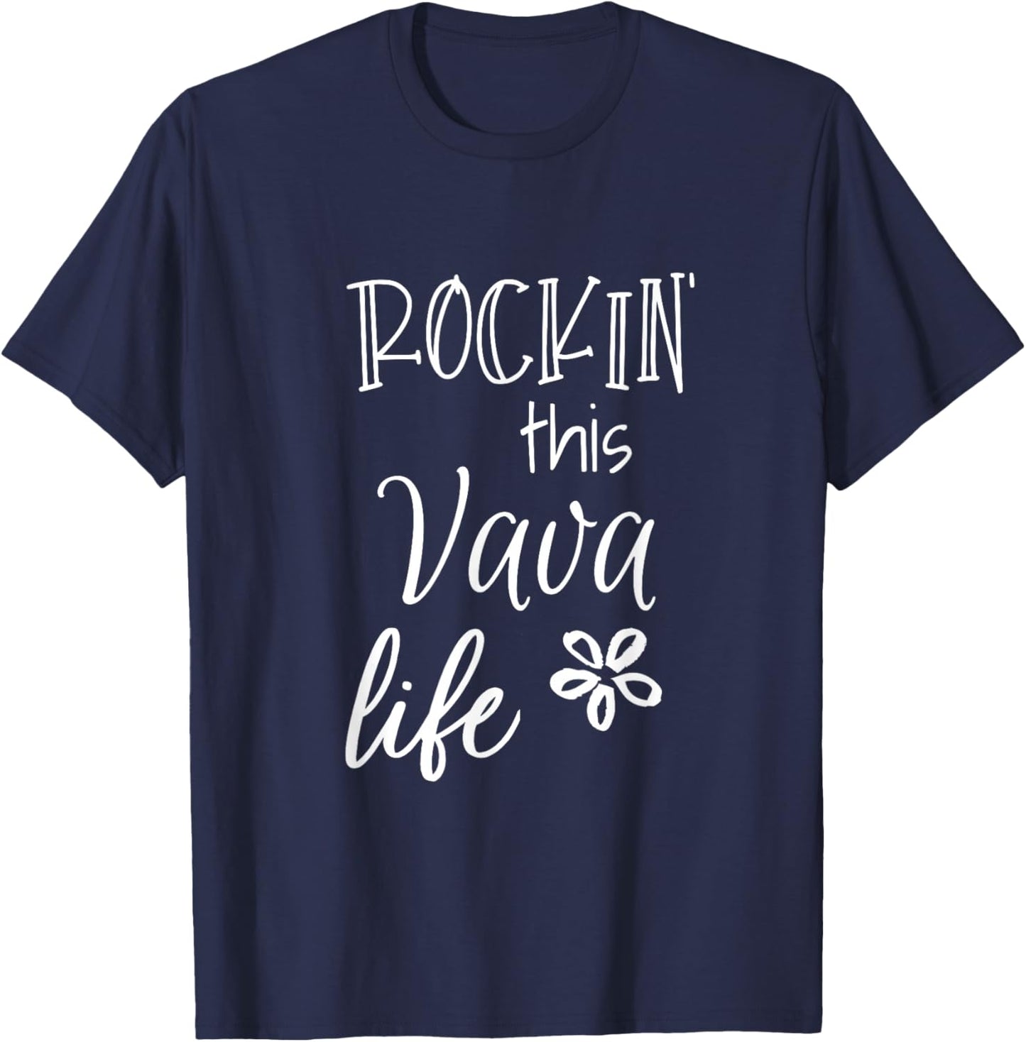 Rockin This Vava Life Portugal Portuguese Grandma T-Shirt - T-Shirt | Navy