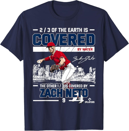 Covered Zach Neto Los Angeles MLBPA T-Shirt - T-Shirt | Navy