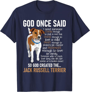 God Created The Jack Russell Terrier - Dog Lover Women Girls Kids T-Shirt - T-Shirt | Navy