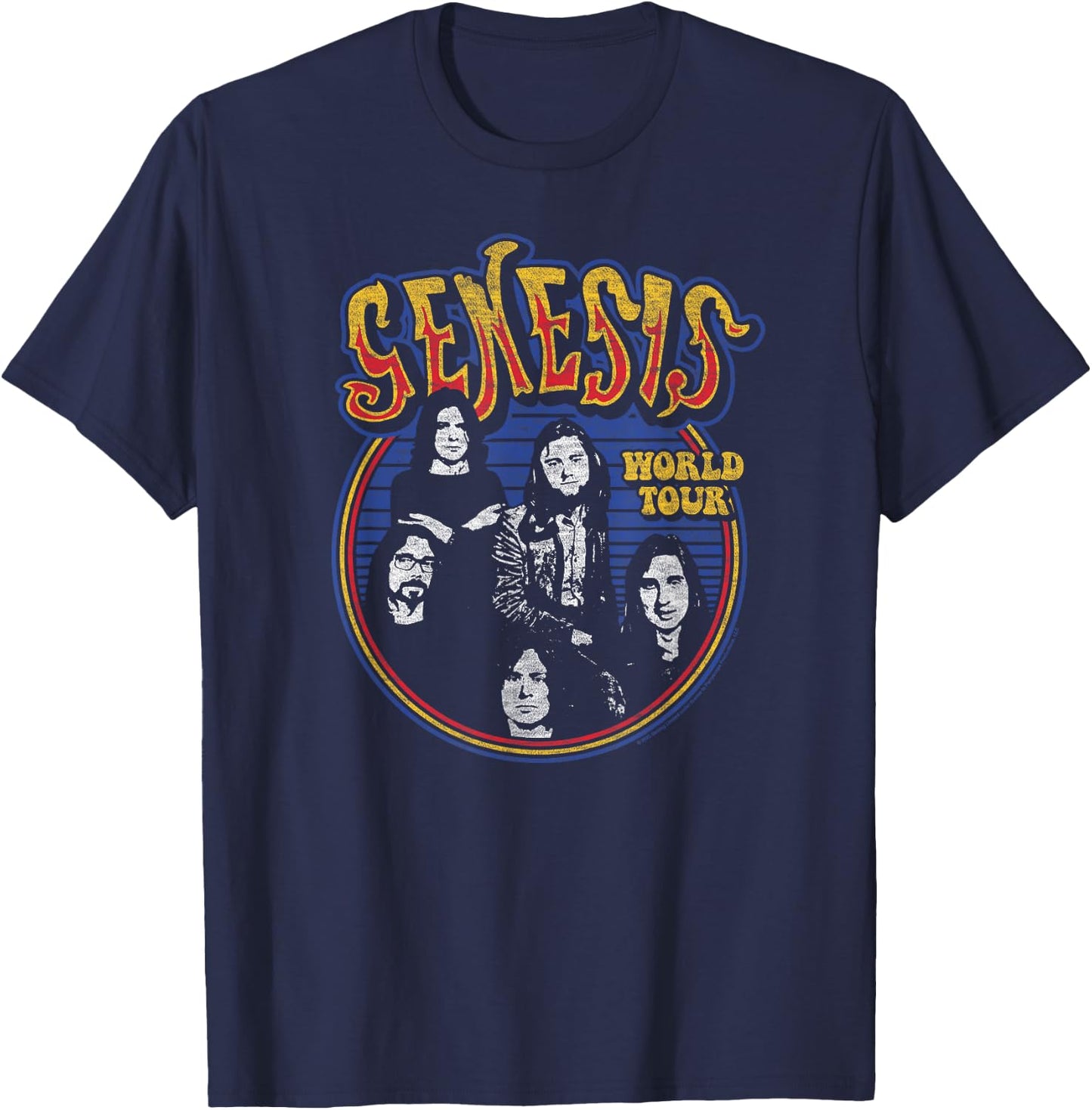 Genesis - World Tour Group Members T-Shirt - T-Shirt | Navy