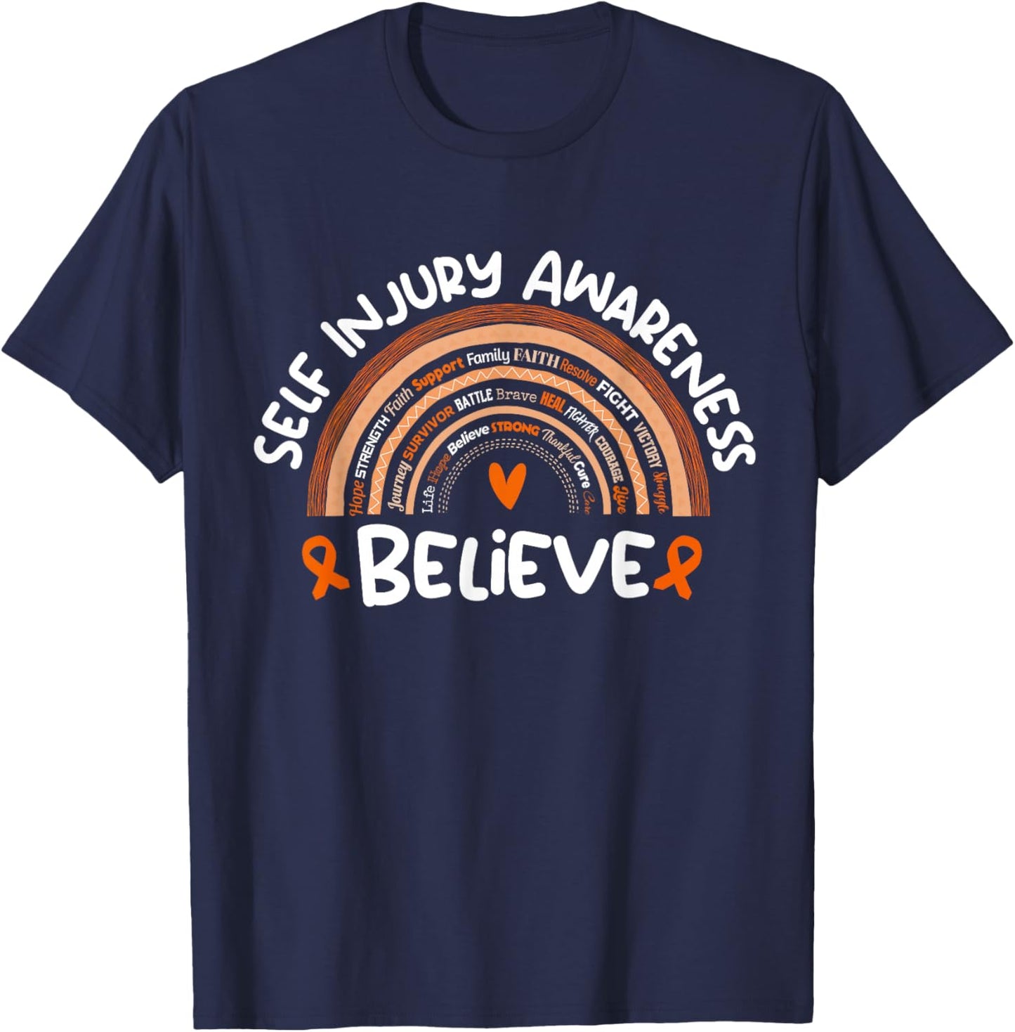 Self Injury Awareness Month Stuff | Self Injury Awareness T-Shirt - T-Shirt | Navy
