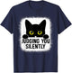 Funny Cat Judging You Silently Sarcastic Cat T-Shirt - T-Shirt | Navy