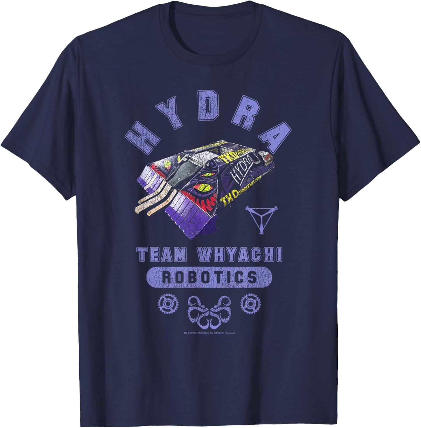 BattleBots Hydra Team Whyachi Robotics Collegiate T-Shirt - T-Shirt | Navy