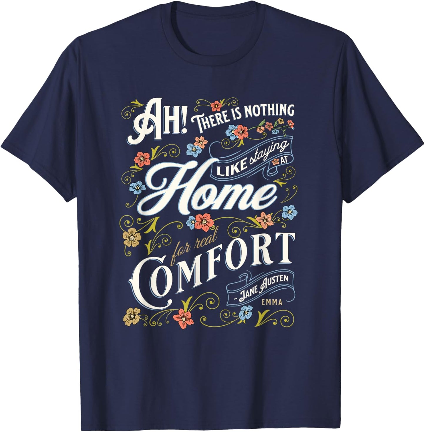 Jane Austen Quote Emma T-Shirt - T-Shirt | Navy