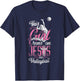 Volleyball Player Team Vintage This Girl Runs On Jesus And T-Shirt - T-Shirt | Navy
