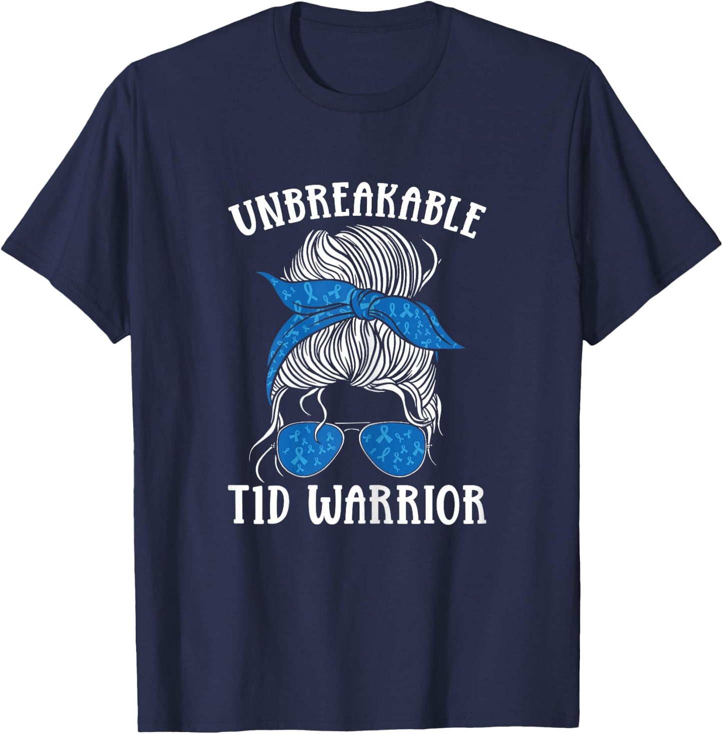 Diabetes Awareness Type 1 Diabetes Unbreakable T1D Warrior T-Shirt - T-Shirt | Navy