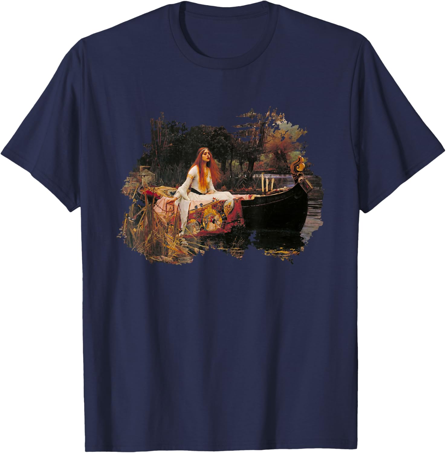 The Lady of Shalott Grunge T-Shirt - T-Shirt | Navy
