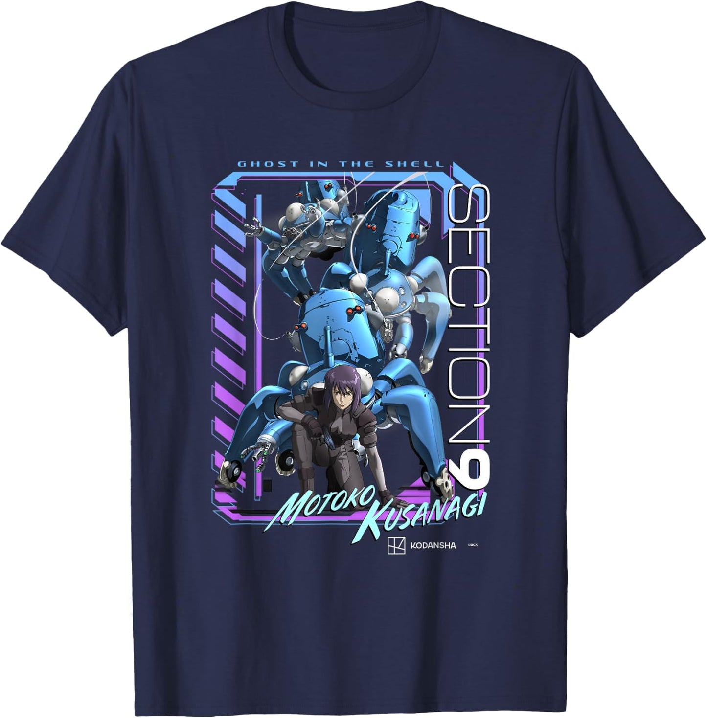 Ghost in the Shell: Stand Alone Complex Neon Section 9 T-Shirt - T-Shirt | Navy