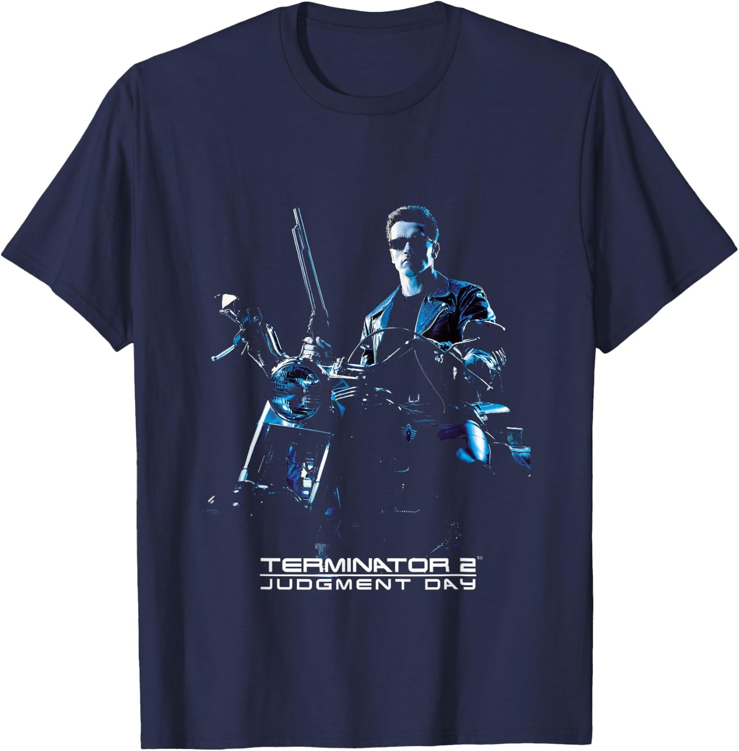 Terminator 2 Judgement Day Theatrical Poster T-Shirt - T-Shirt | Navy