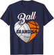 Ball Grandma Volleyball Basketball Heart T-Shirt - T-Shirt | Navy
