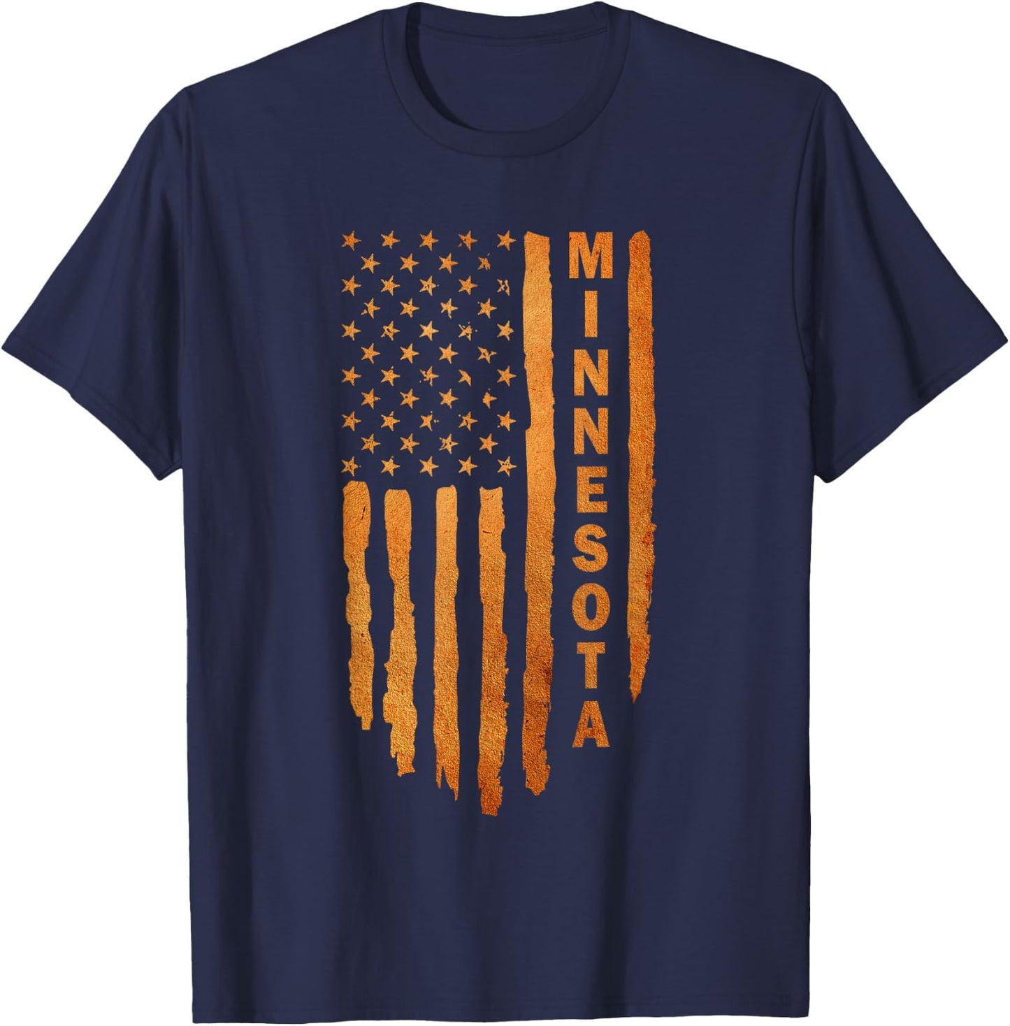 Minnesota Rustic Right to Bear Arms Second Amendment Flag T-Shirt - T-Shirt | Navy