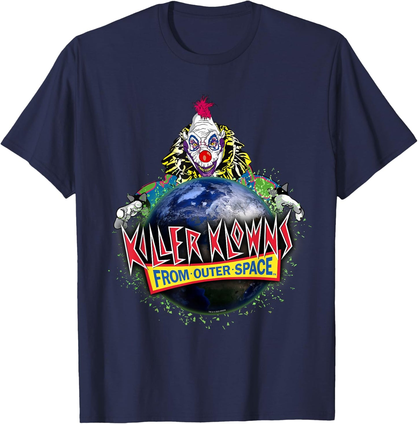 Killer Klowns from Outer Space Klownzilla Earth Invasion T-Shirt - T-Shirt | Navy