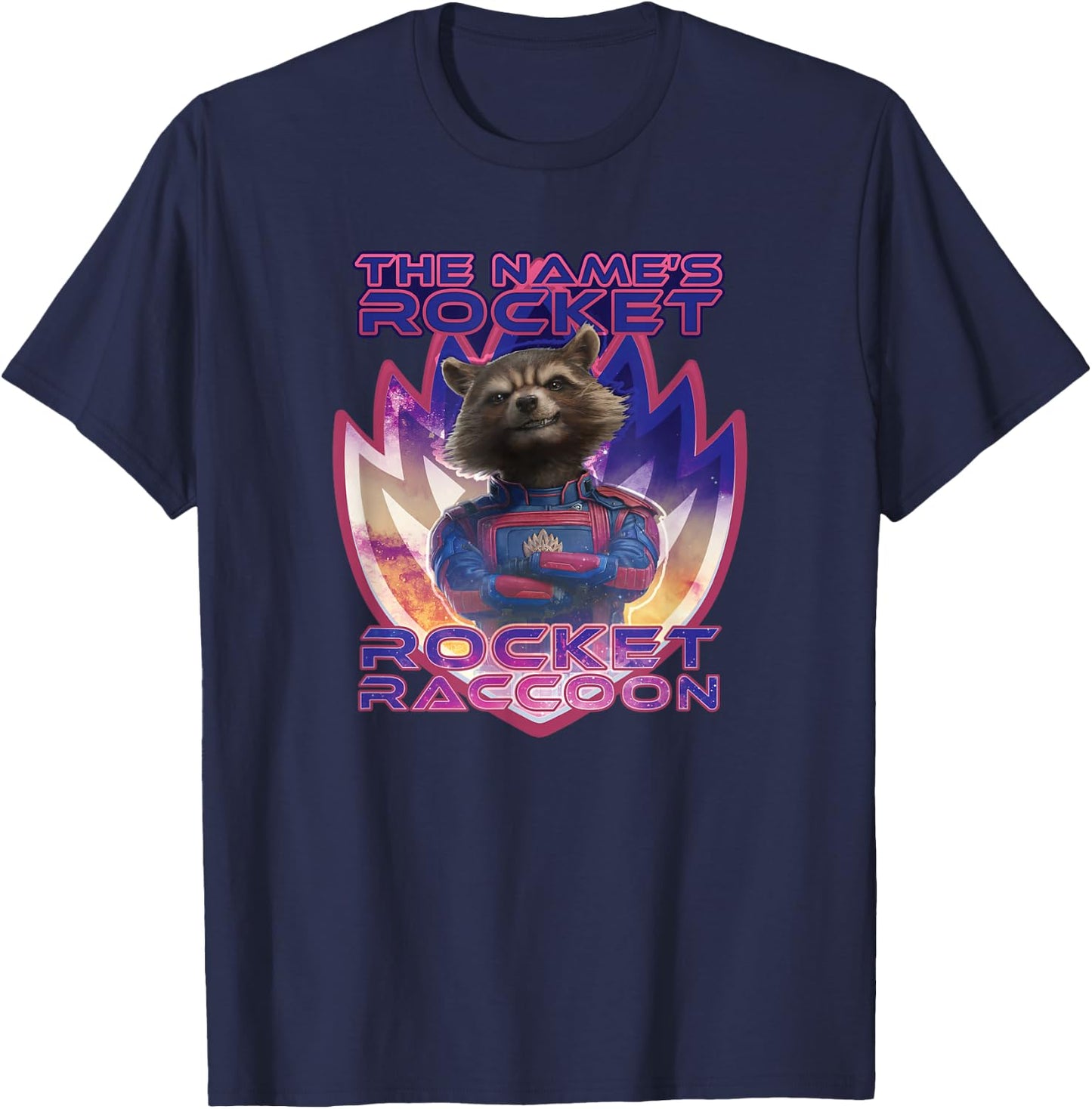 Marvel Guardians of The Galaxy 3 The Name’s Rocket Raccoon T-Shirt - T-Shirt | Navy