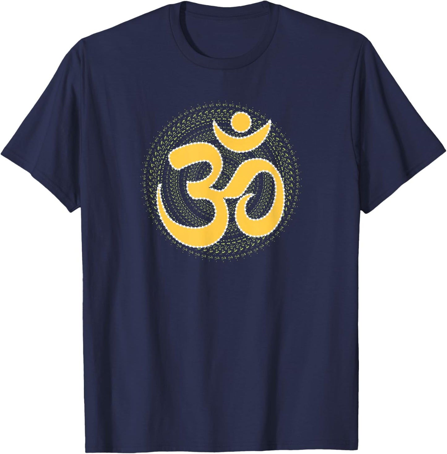 Om Meditation Ancient Symbol Spiritual Mandala Yog Aum Omkar T-Shirt - T-Shirt | Navy
